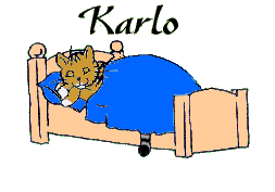 Karlo im Bett